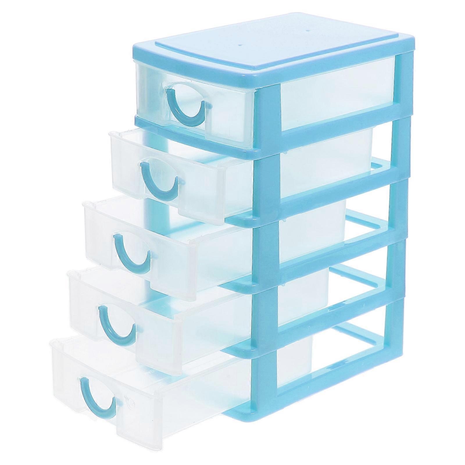 PP Clear Desk Organizer 5 Layers Storage Unit for Office Organization
