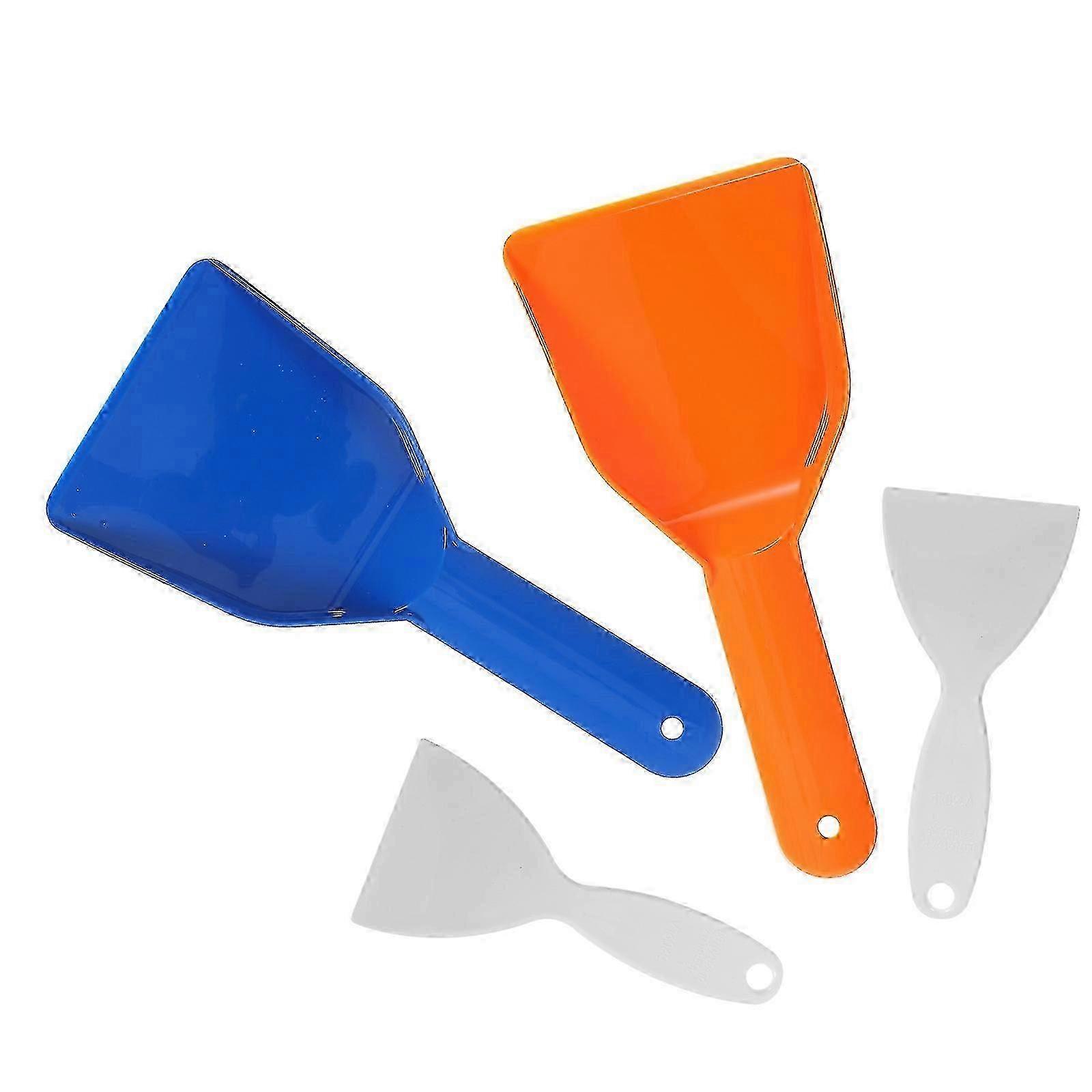Ice Defroster Scraper Set 4pcs Color Coded for Refrigerators and Freezers