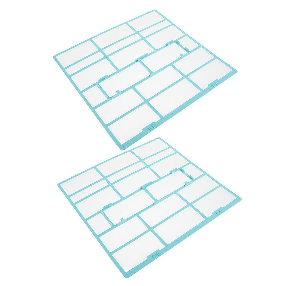 Sky-Blue Ac Filter Screen for Air Conditioner Cleaning 2Pcs Replacement Set