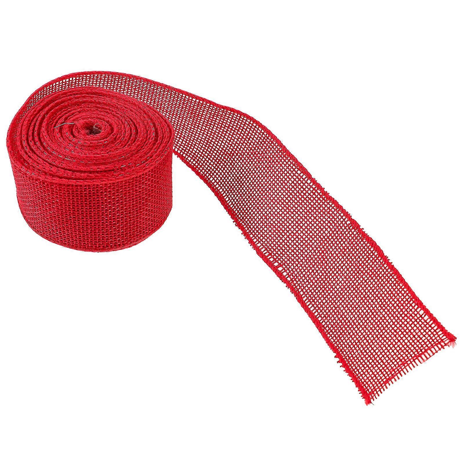 Decorative Ribbon Bowknot Red Polyester Ribbon for Gift Wrapping 1 Roll