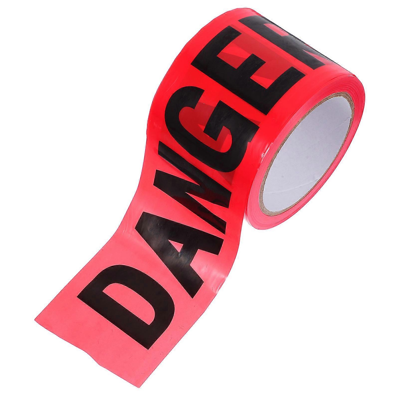Red Non-Adhesive Warning Tape for Safety Durable PE Material 100m Roll