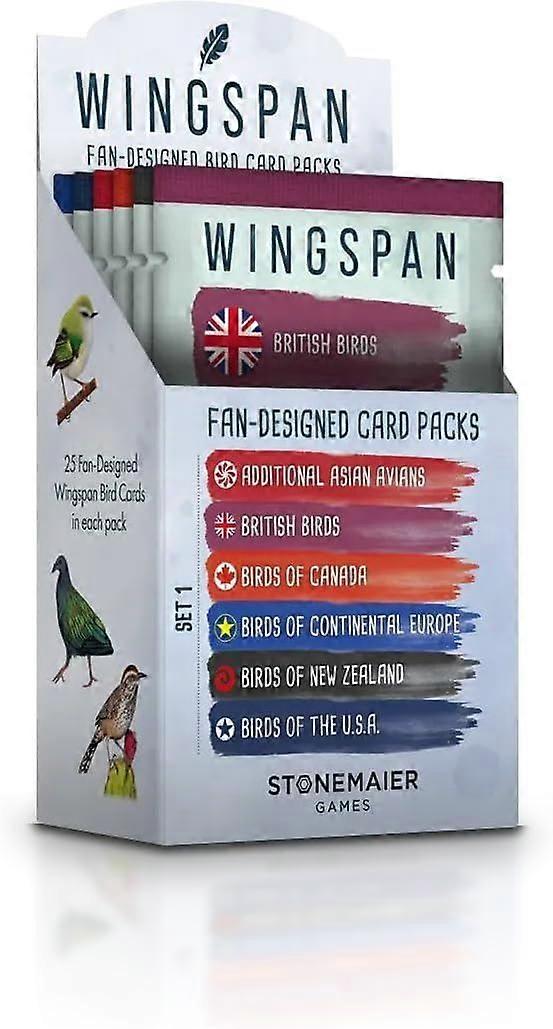 Retailer Display Box for Wingspan Fan Designed Packs