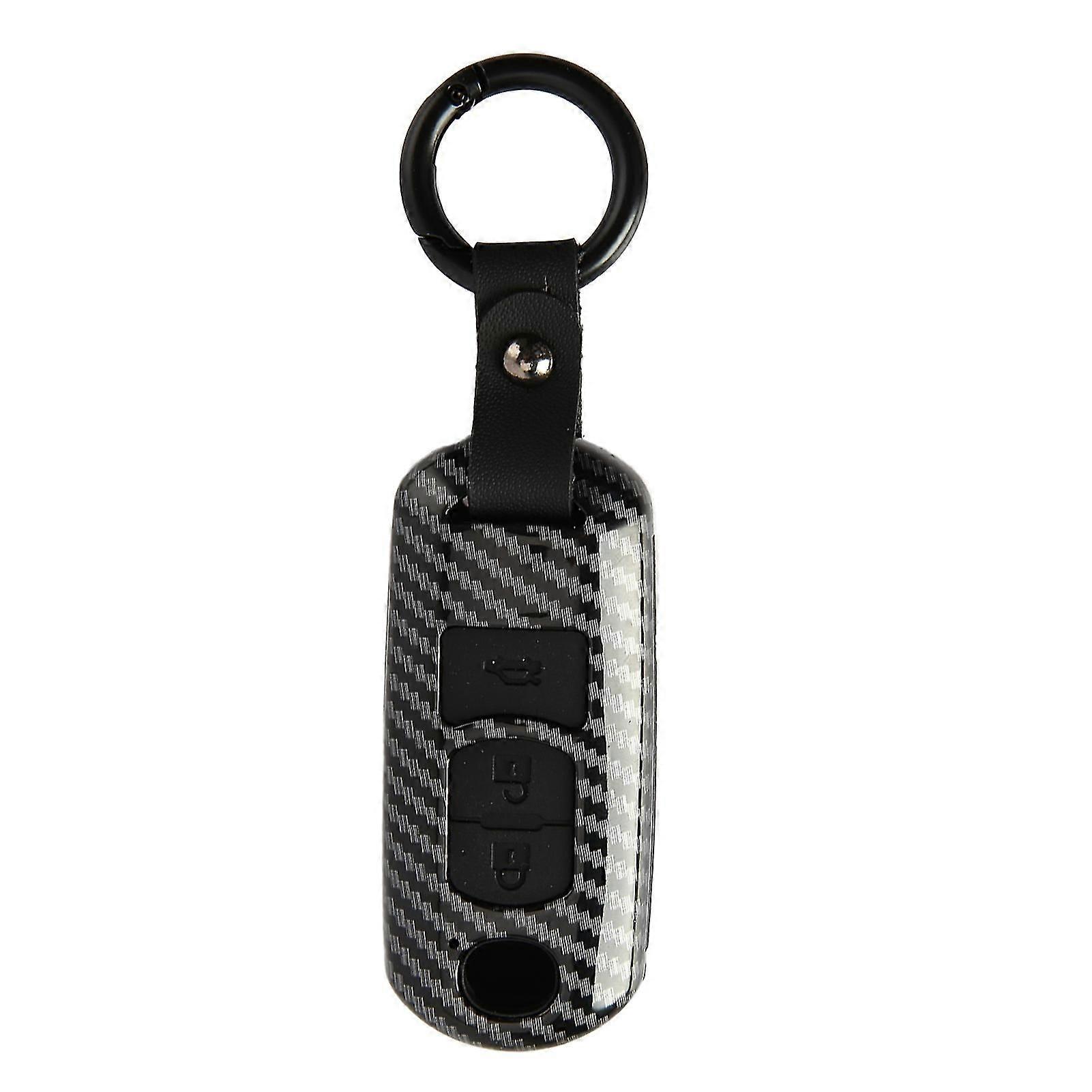 Lbws-353 Protable Carbon Pattern Car Key Protective Shell Cover For Mazda 236