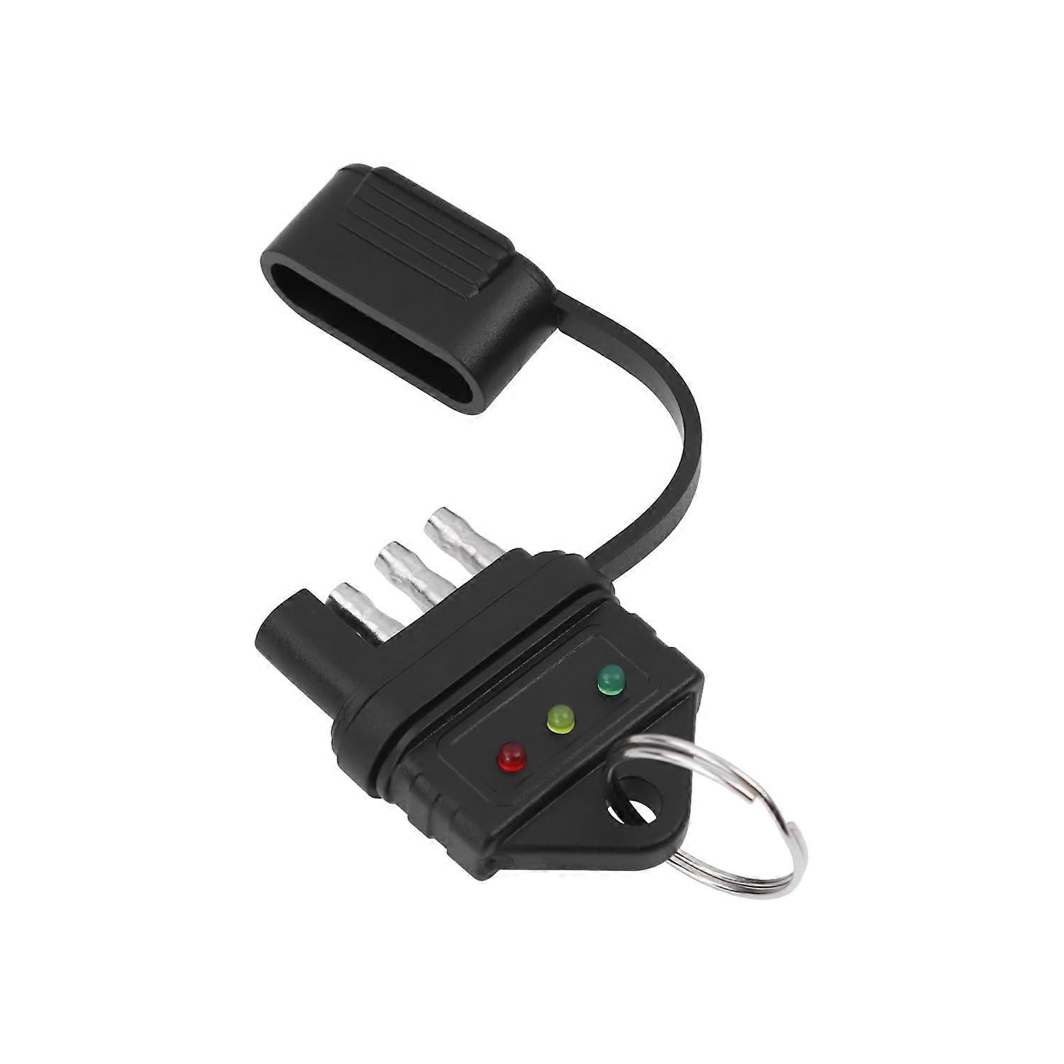 Trailer Circuit Tester with Instant LED Check, 4 Pin Flat Plug, Quick Trailer Light Test, Universal
