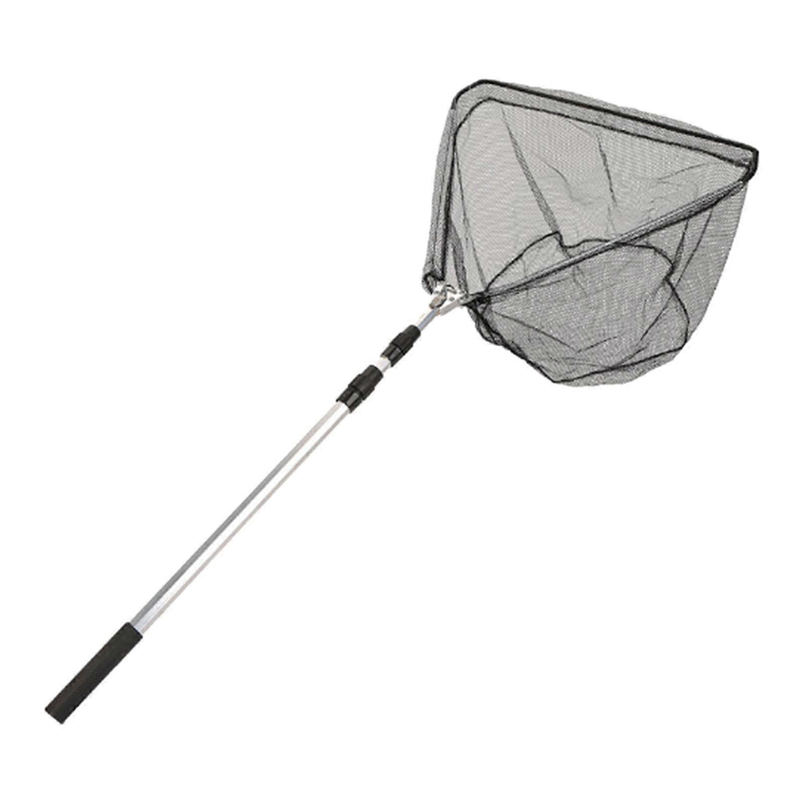 Pool Ball Retriever with Wide Triangular Head, Foldable Telescopic Adjustable Handle Net Scoop