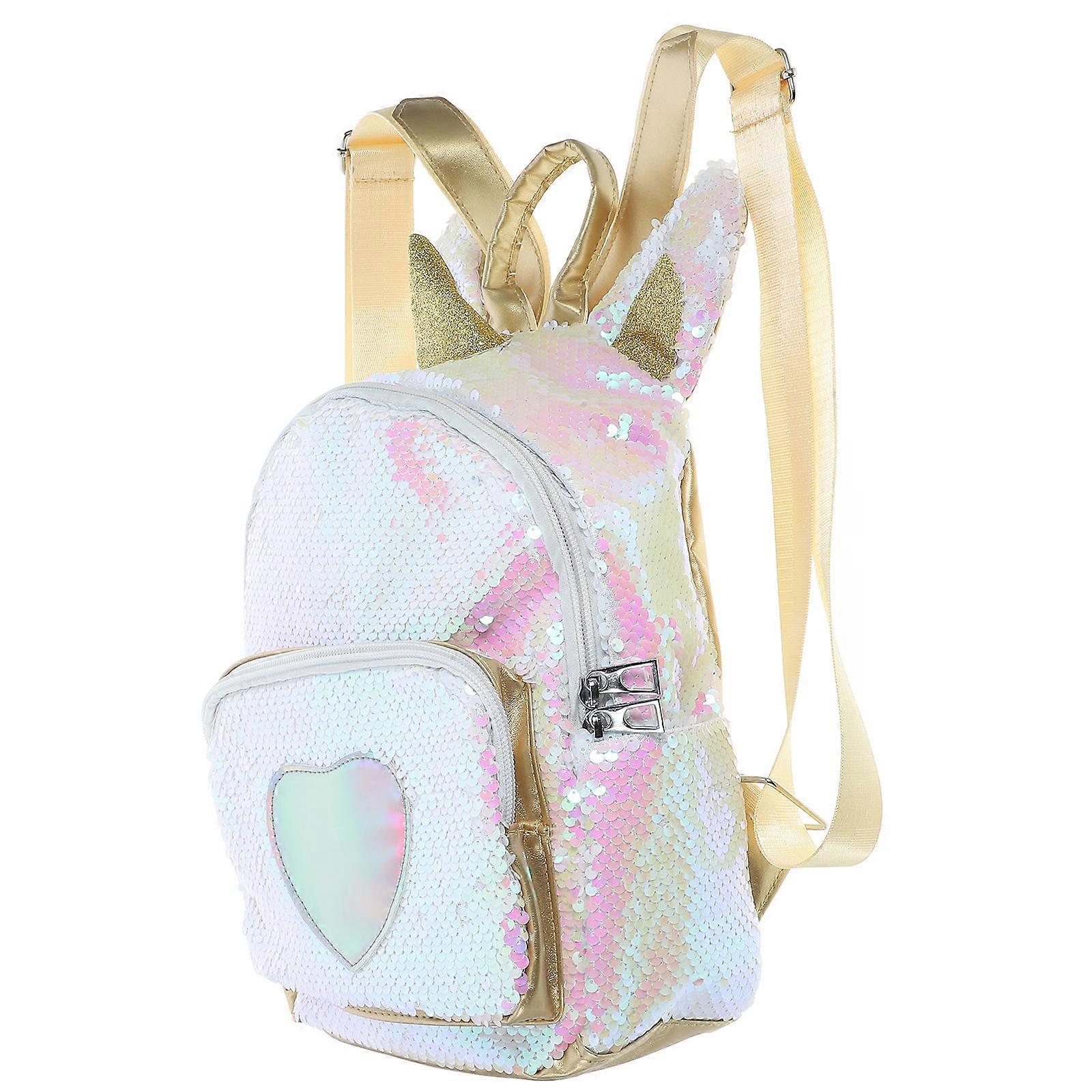 Glitter Backpack For Girls School Storage Bag Portable 1Pack