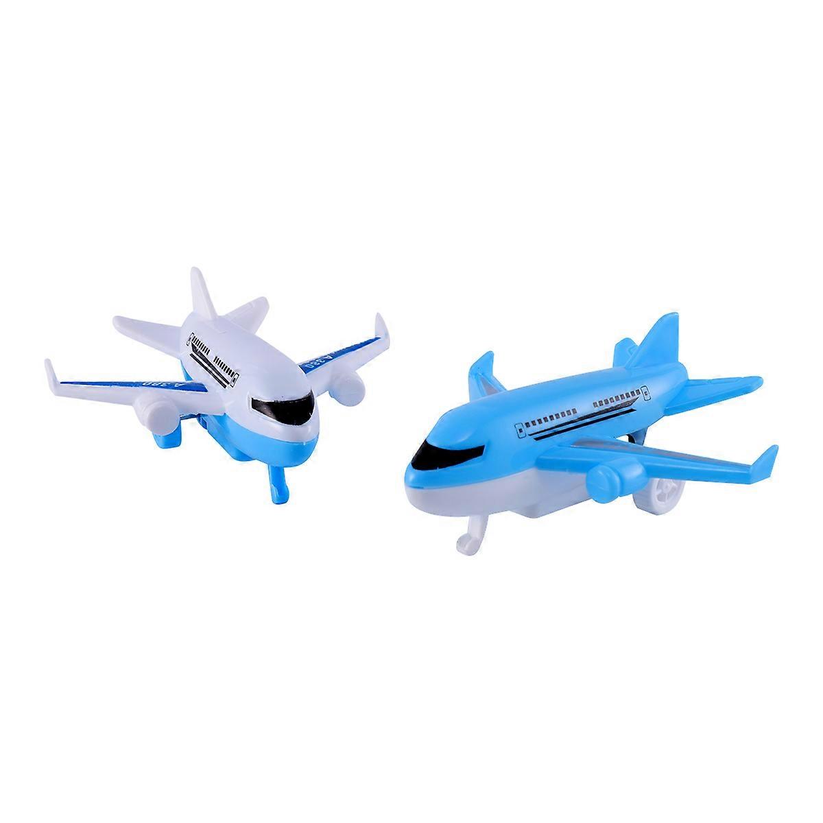Plastic Kids Airplane Toy Pull Back Simulation Airplane Model Toy 12Pcs
