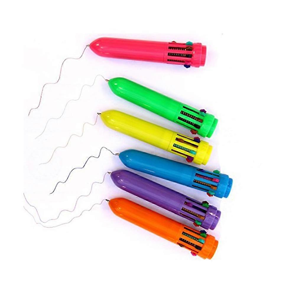 Children's Plastic Shuttle Pens Retractable Pens for Writing Use 12Pcs