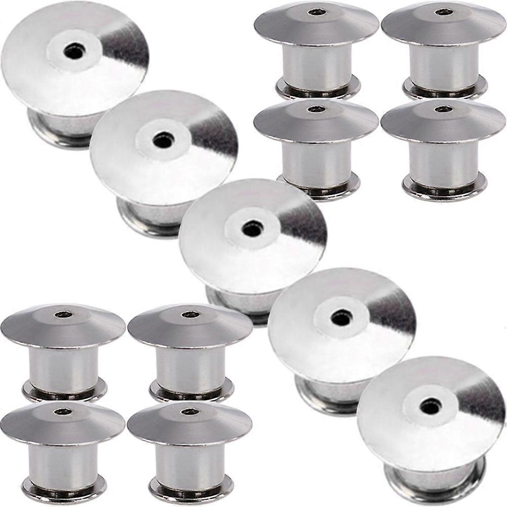 Metal Pin Badge Backs Spring Lock Latch Round Head Diy Craft Projects 22Pcs