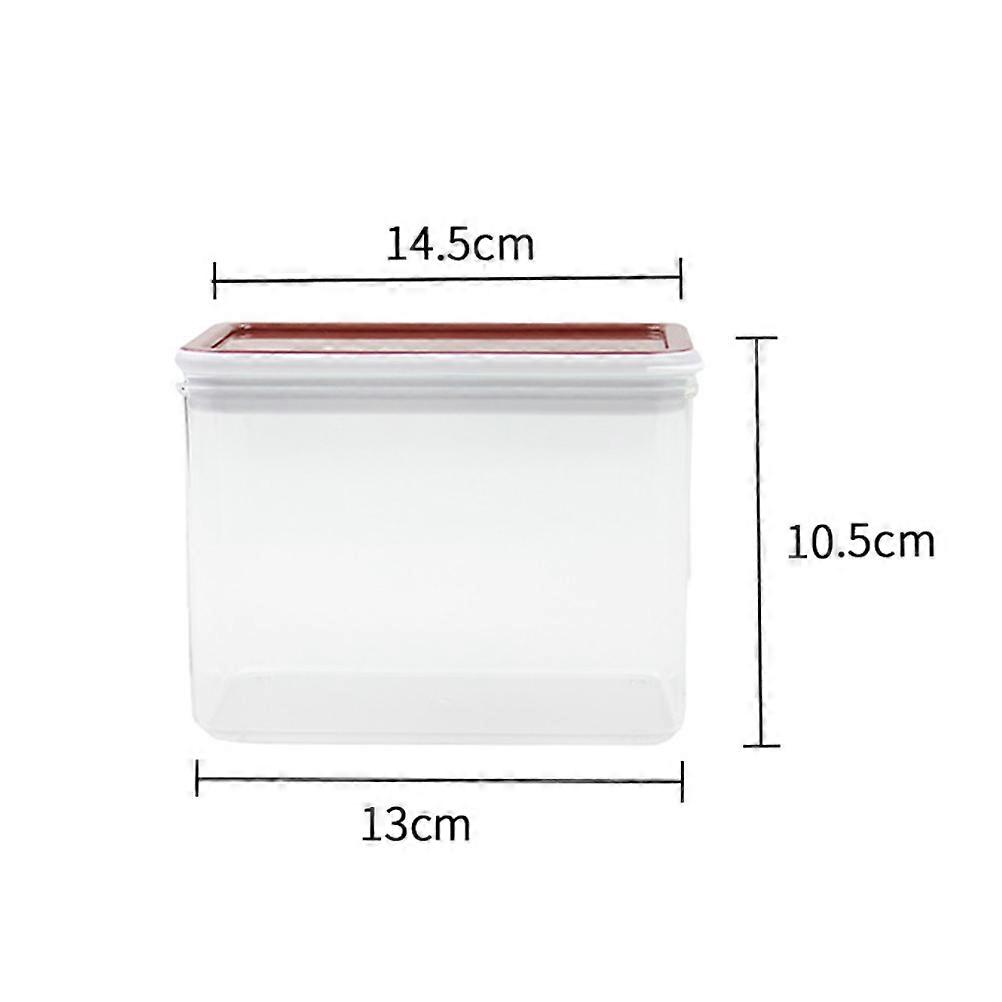 Fresh Keeping Box Square Sealed Jar for Kitchen Use 2Pcs Transparent Set