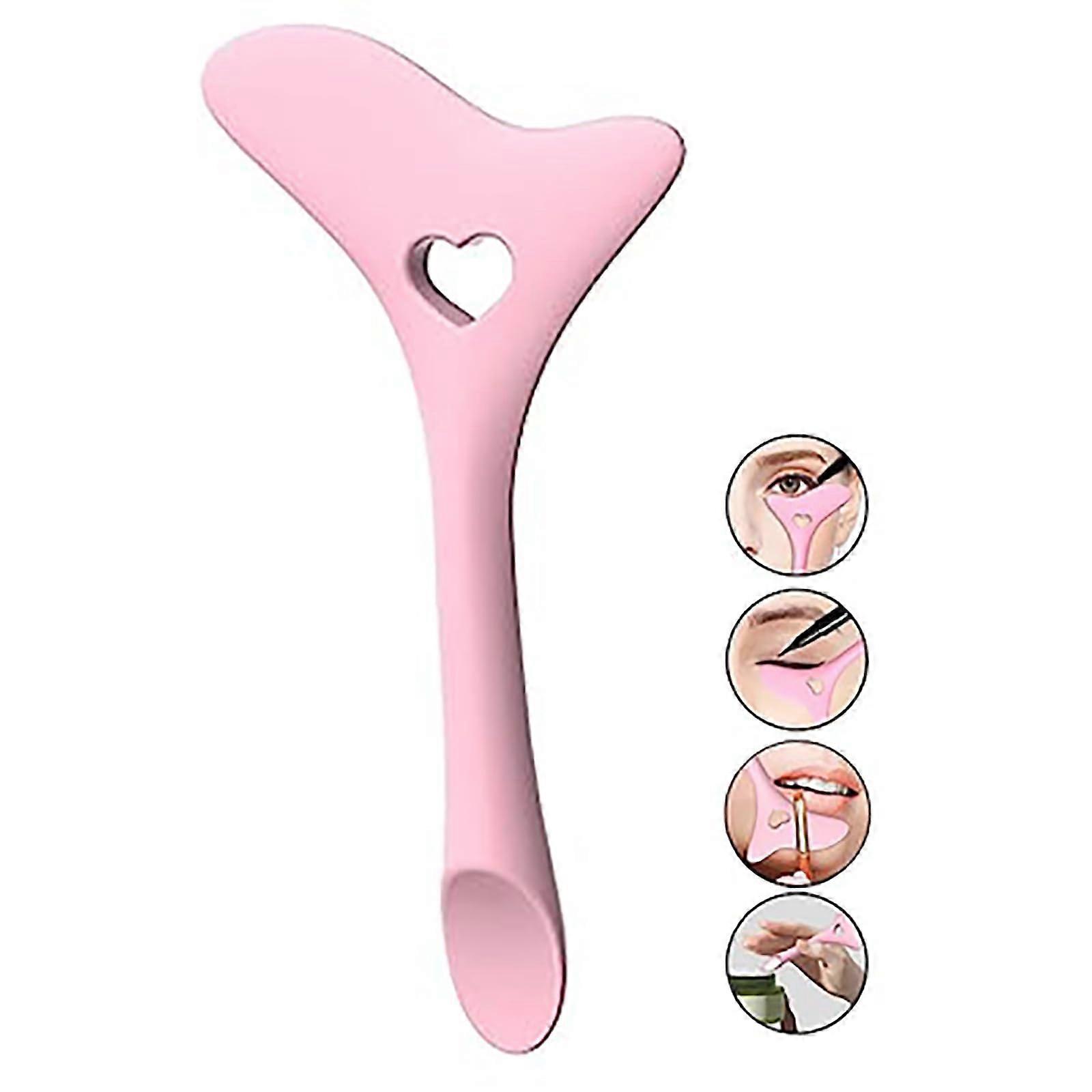 Reusable Silicone Eyeliner Stencil Winged Eyeliner Tool for Beginners Multiangle Makeup Applicator Pink F121