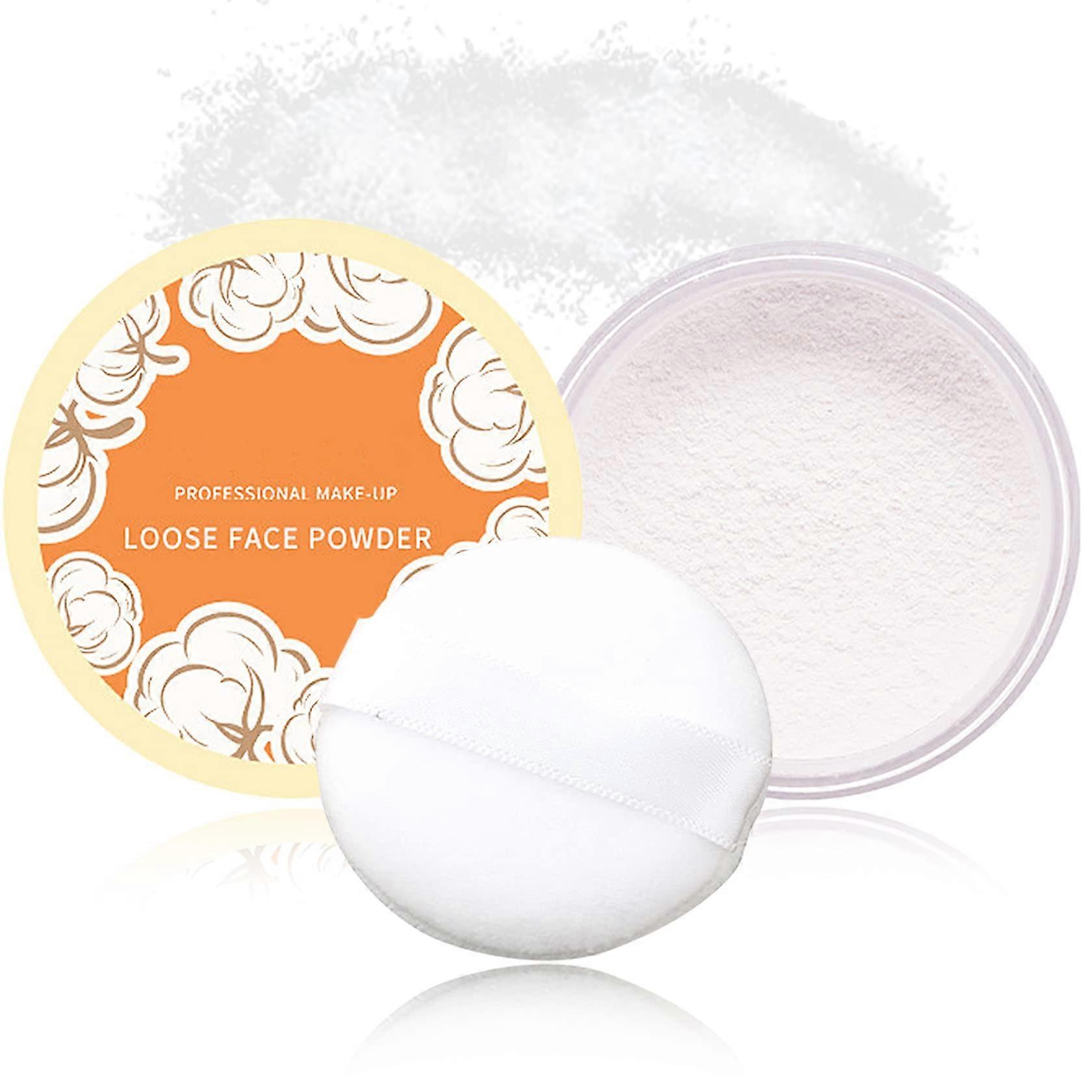 Loose Face Powder Oil Control Setting Powder Soft Matte Lightweight Long Lasting Buildable Coverage 1#