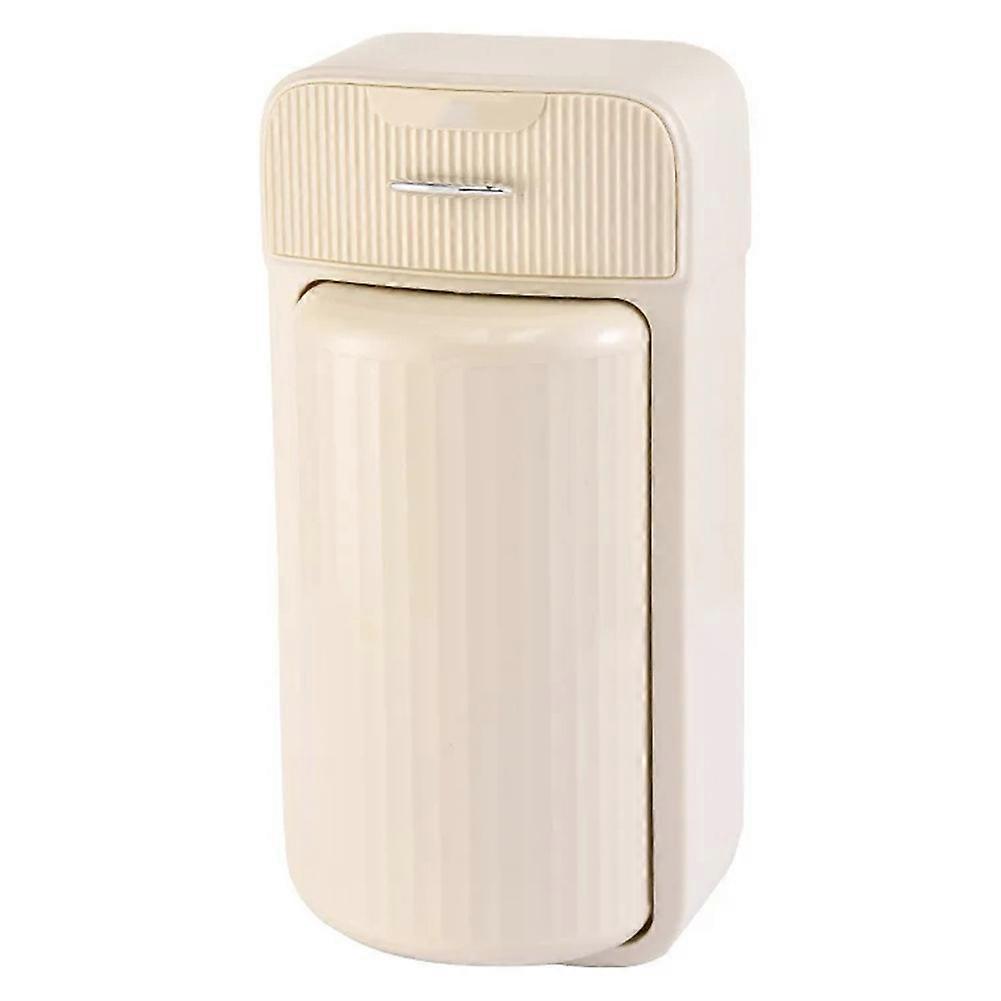 Makeup Brush Storage Box Cream Cosmetics Storage Rack Dressing Table Wall Mount Bathroom Storage Rack Cream White