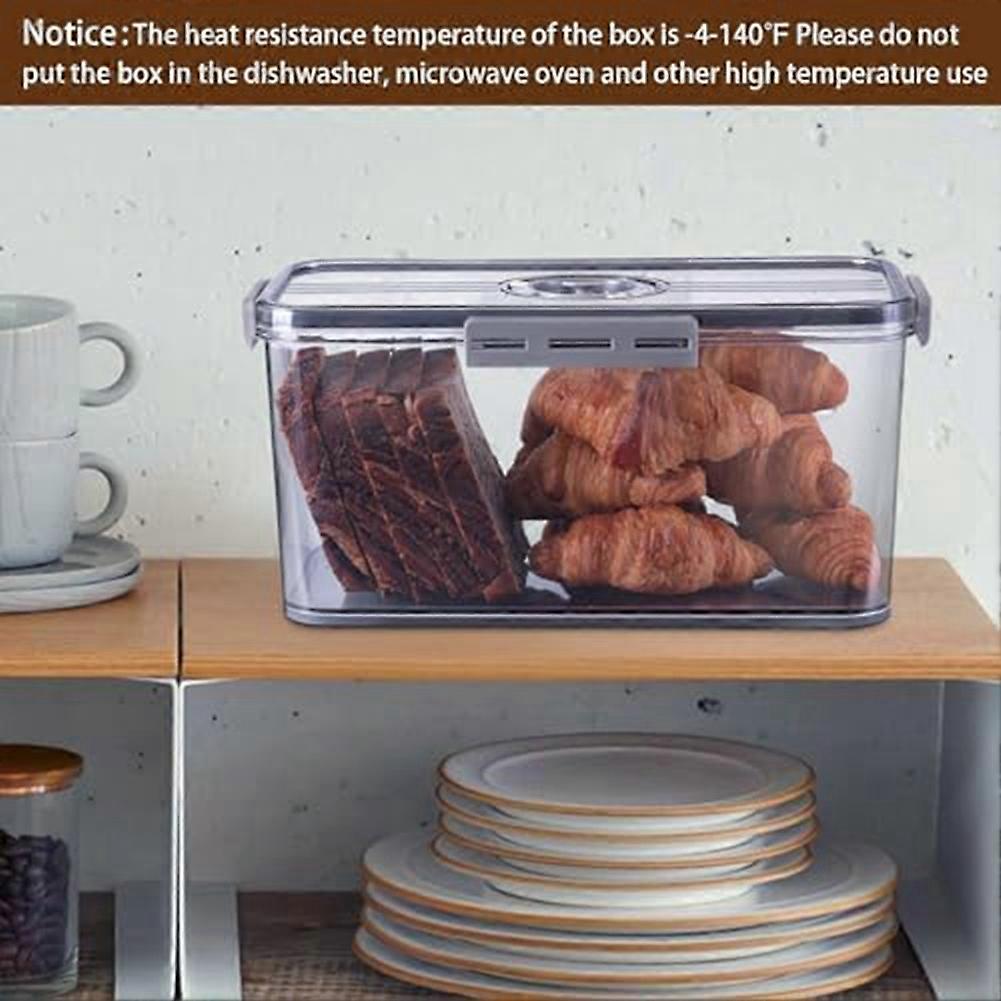 Bread Box Airtight Bread Boxes for Kitchen Counter, Time Recording Bread Storage Container with Lid, Bread Holder
