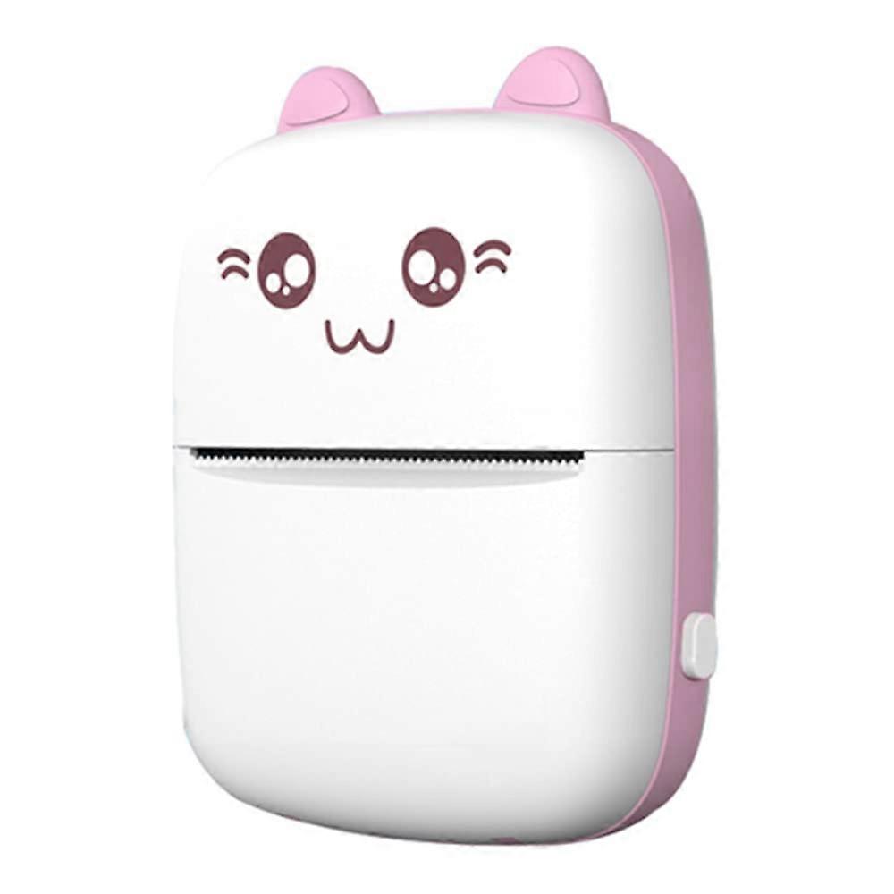 Mini Thermal Printer 200DPI Wireless Bluetooth Photo Printer with Paper for Notes Journaling Pink