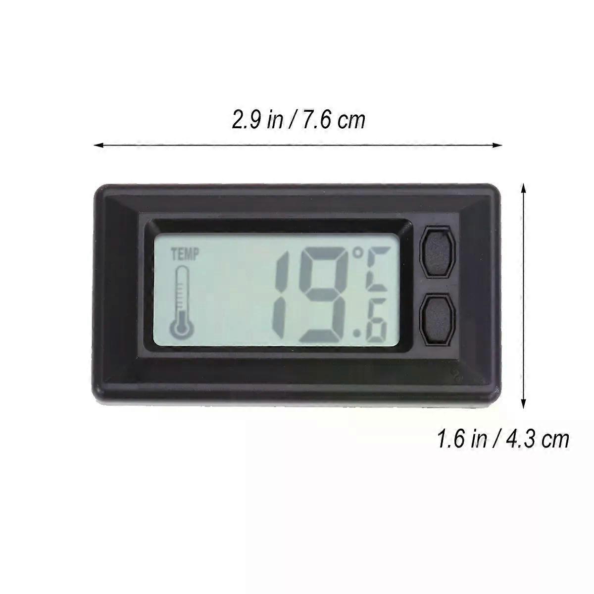 Thin Digital Thermometer for Car Dashboard Digital LCD Display Indoor Temperature Fahrenheit Celsius Conversion Large Screen