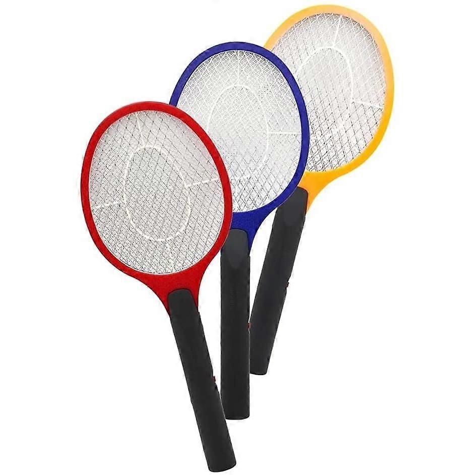 Electric fly swatter, insect killer with double mesh protective layer