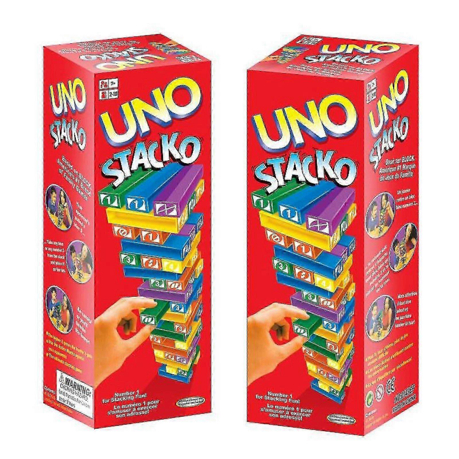 Weihnachtsgeschenk UNO Stacko Spiel Mattel 2023 Komplett
