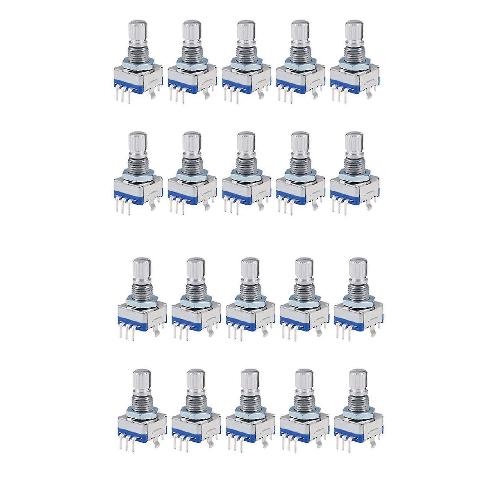 360 Degree Rotary Encoder Code Switch Digital Potentiometer EC11 5 Pins 15mm Shaft 20Pcs