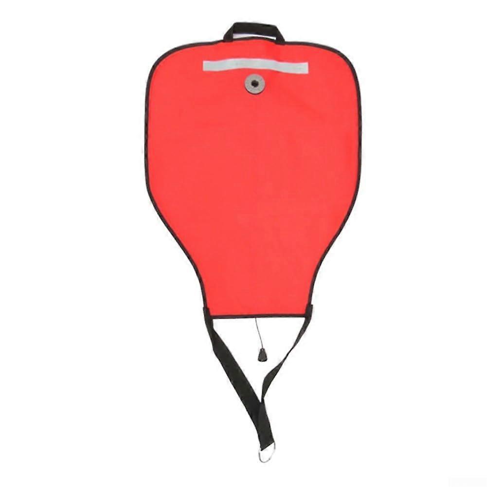 50lbs Scuba Lift Bag with Adjustable Valve,  Visibility Red, Foldable Durable Nylon