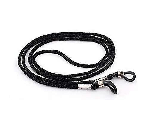 3pcs Adjustable Eyeglass Cord Neck Strap for Sunglasses, Secure Hold, Black, Size M
