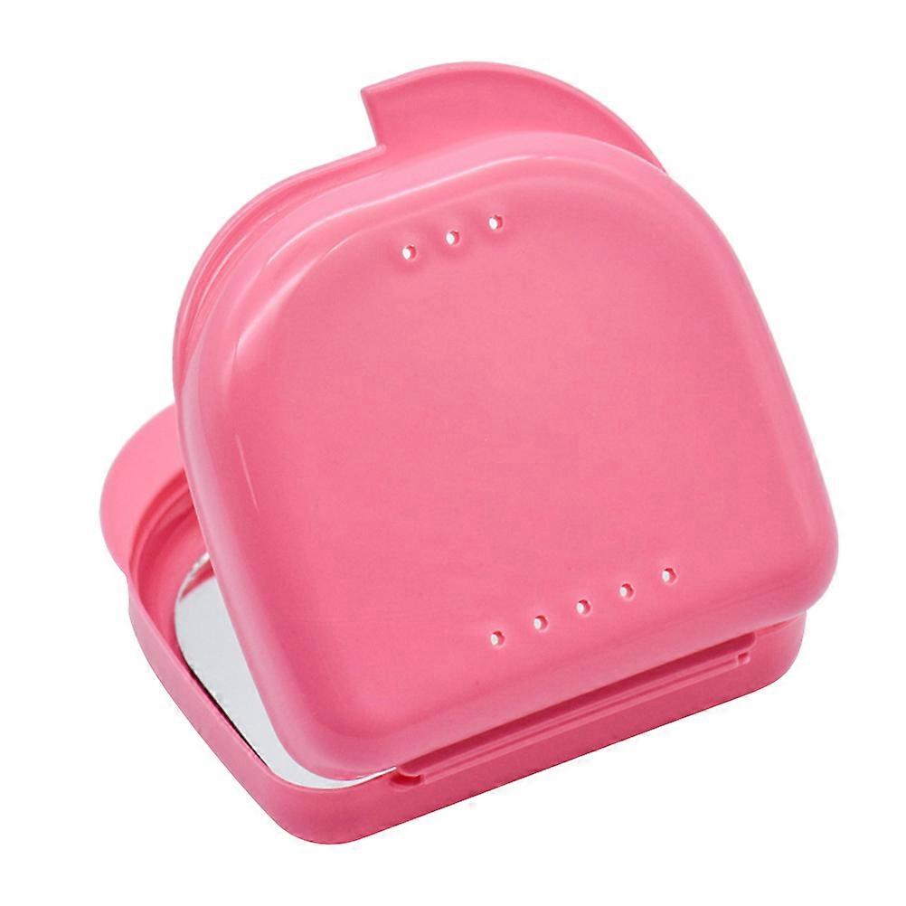 Leakproof Retainer Case Denture Storage Container Travel Office Use Breathable Odorless 1Set