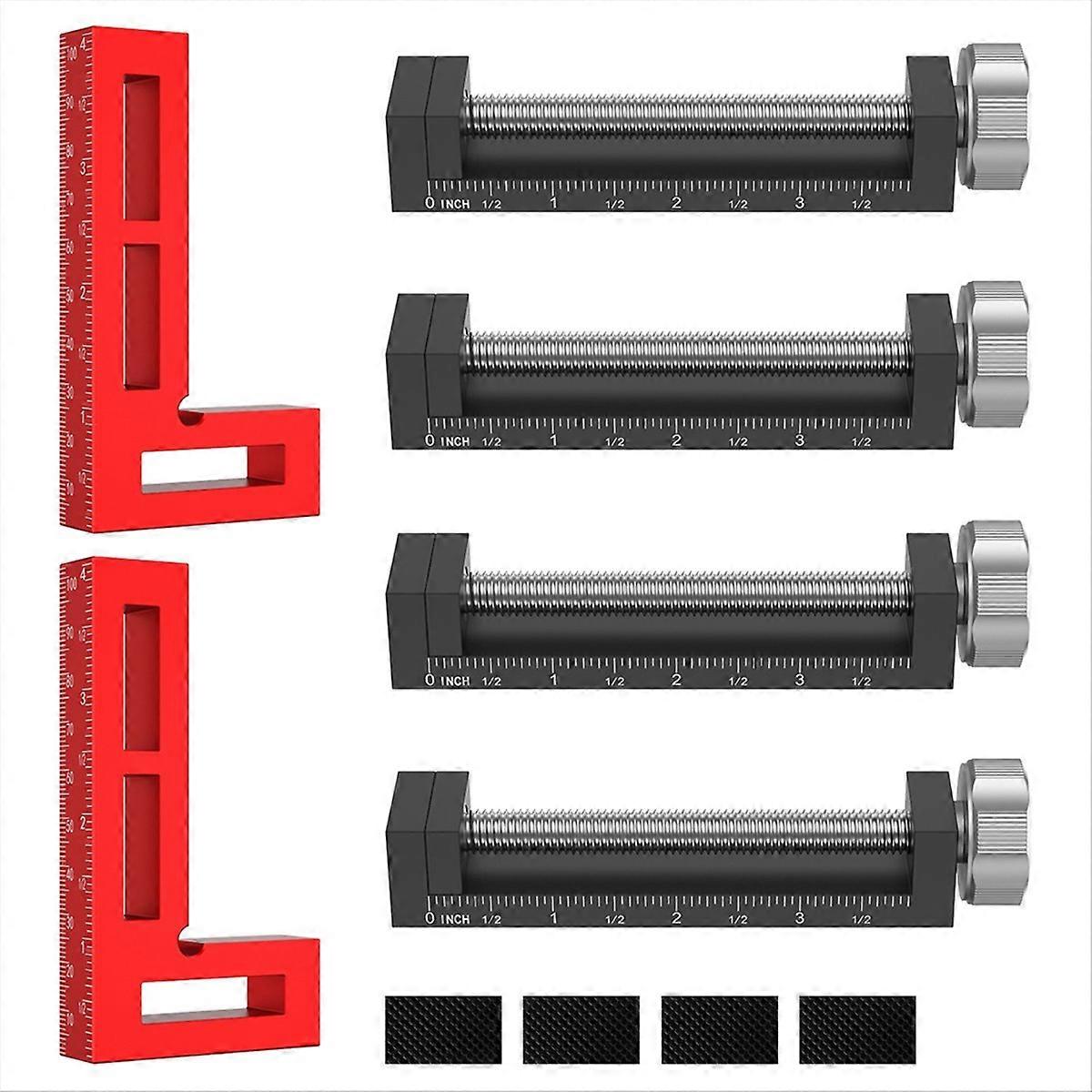 Carpentry Fixing Clamp 90° Positioning Square C Clamp 2Set