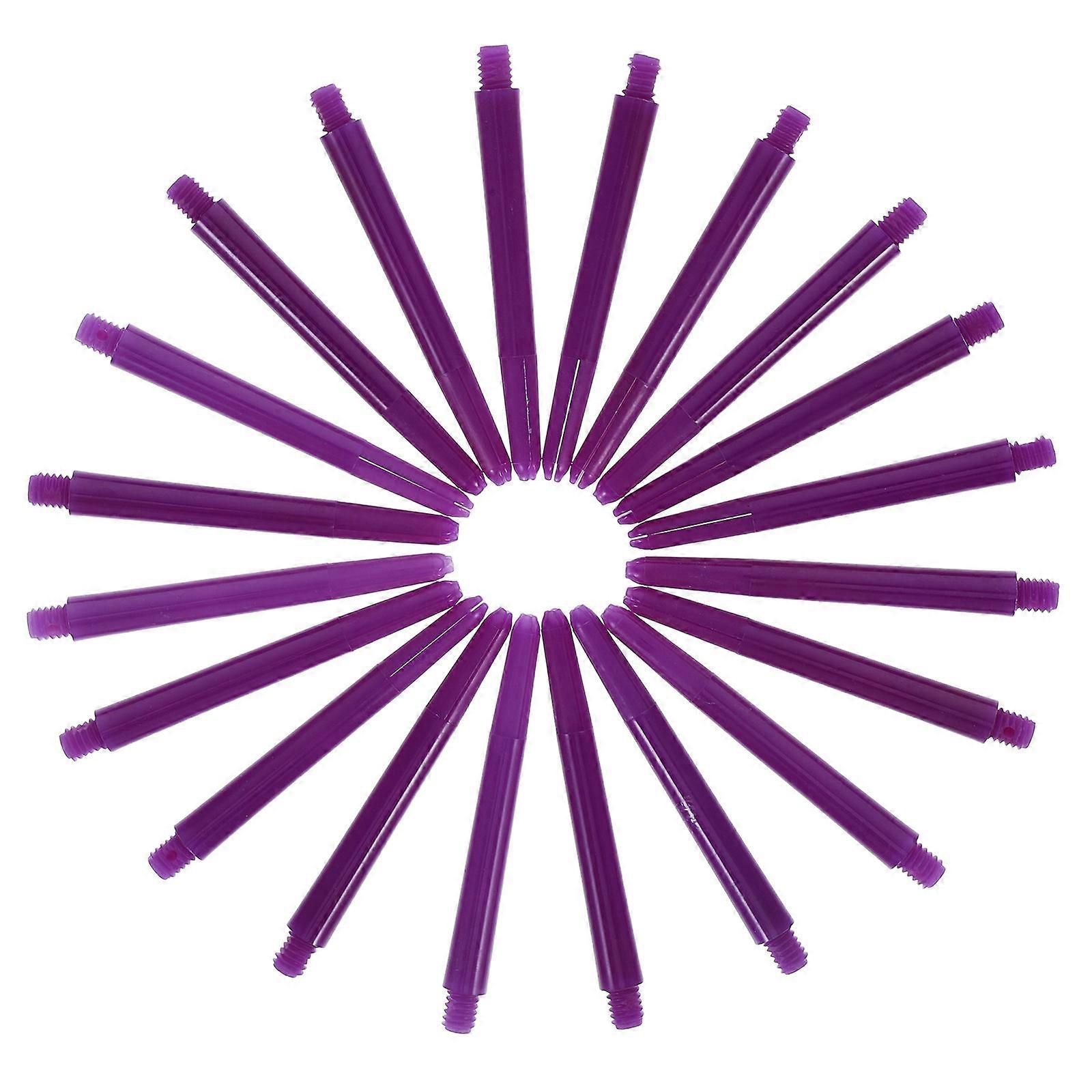 Purple Nylon Dart Shafts Threaded Darts Stems for Playing 20Pcs Set
