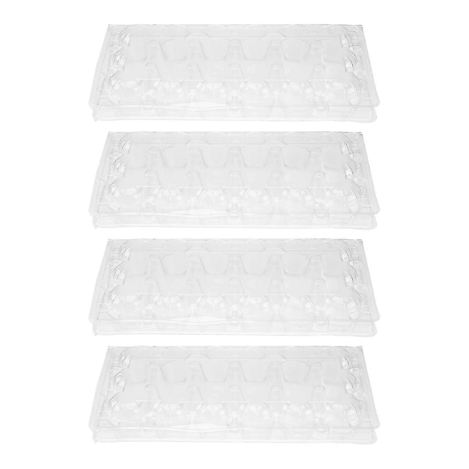50 Pcs Plastic Quail Egg Cartons Holder Bins Boxes for Deviled Eggs Storage Practical Durable