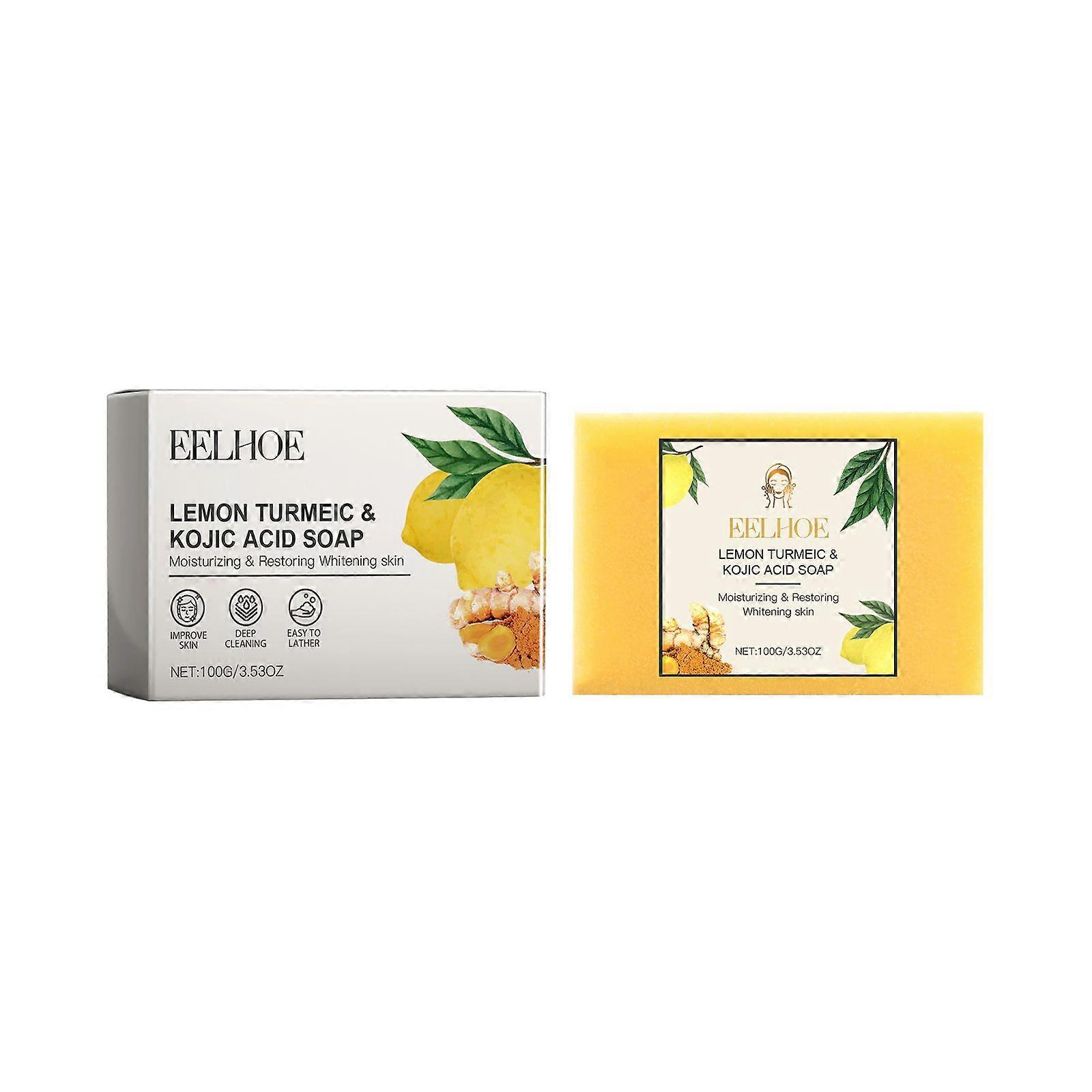 Eelhoe Lemon Turmeric Kojic Acid Soap Gentle Cleansing
