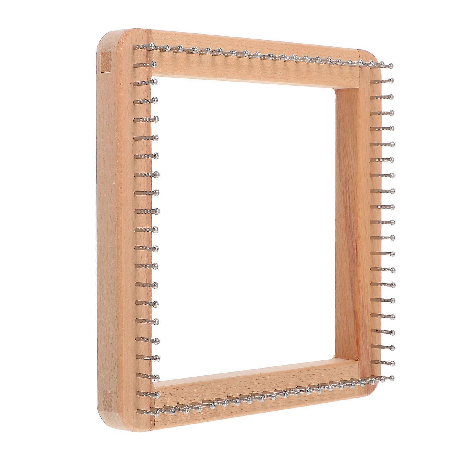 Wooden Wool Knitting Machine for Beginners with Square Weaving Board