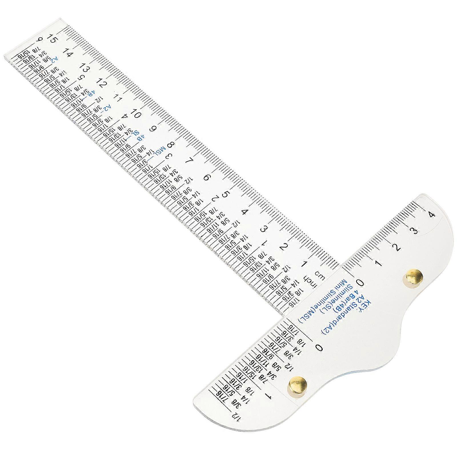 Transparent Acrylic Ruler for Drafting 4Pcs Durable Measuring Tools
