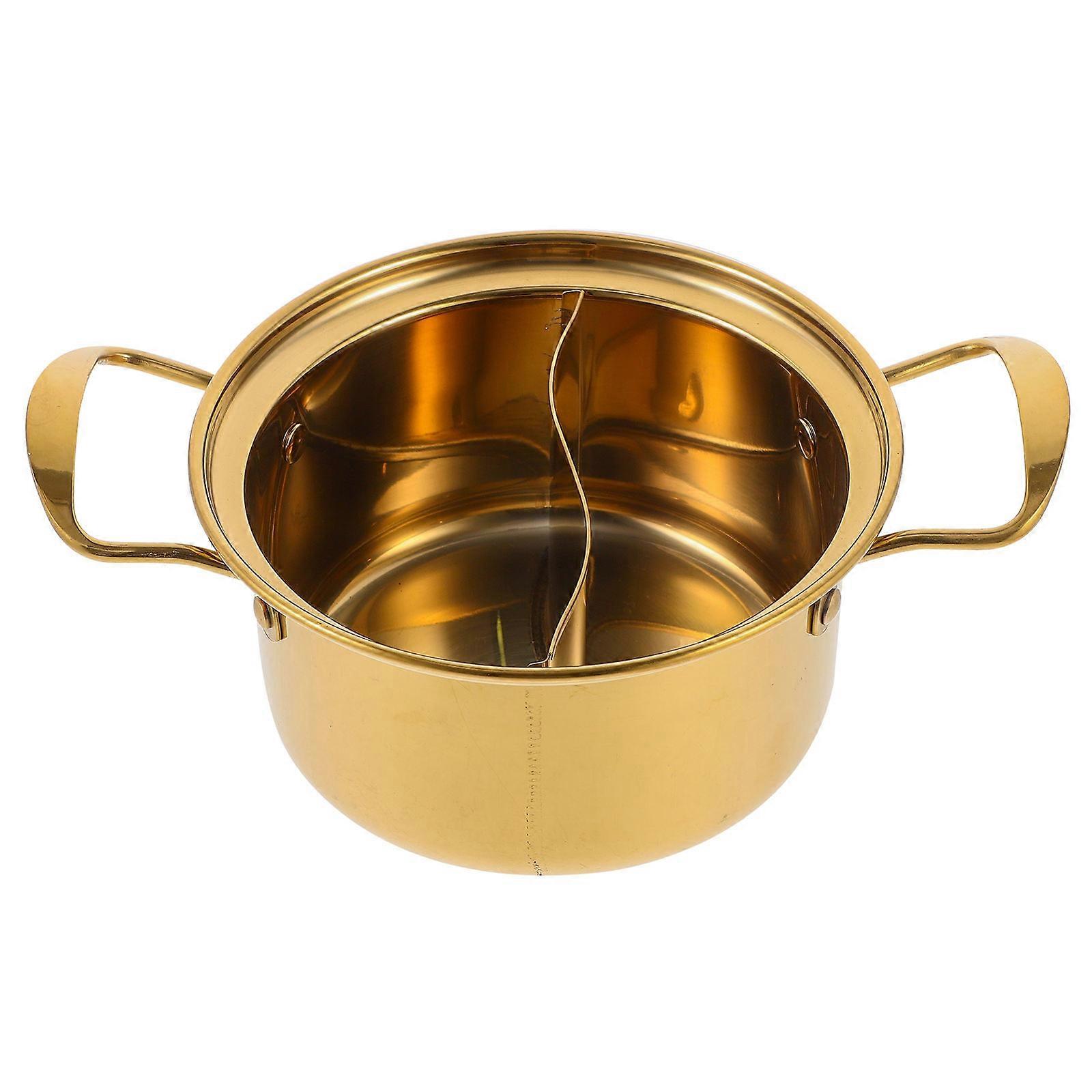 Golden Stainless Steel Multi-Function Cooking Pot for Kitchen Use