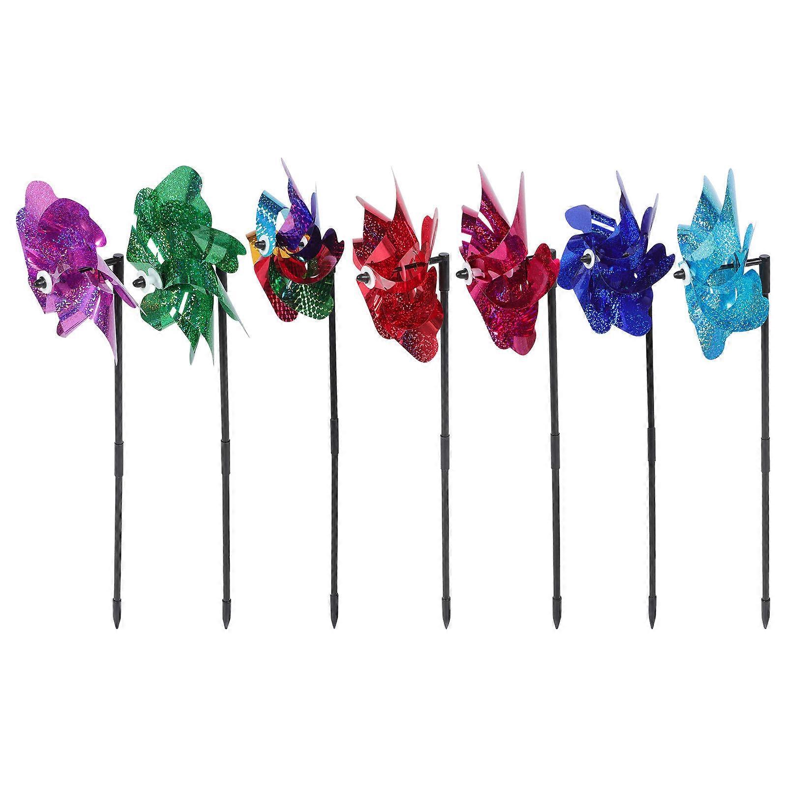 Windmill Bird Decorative for Garden Use 7Pcs Set