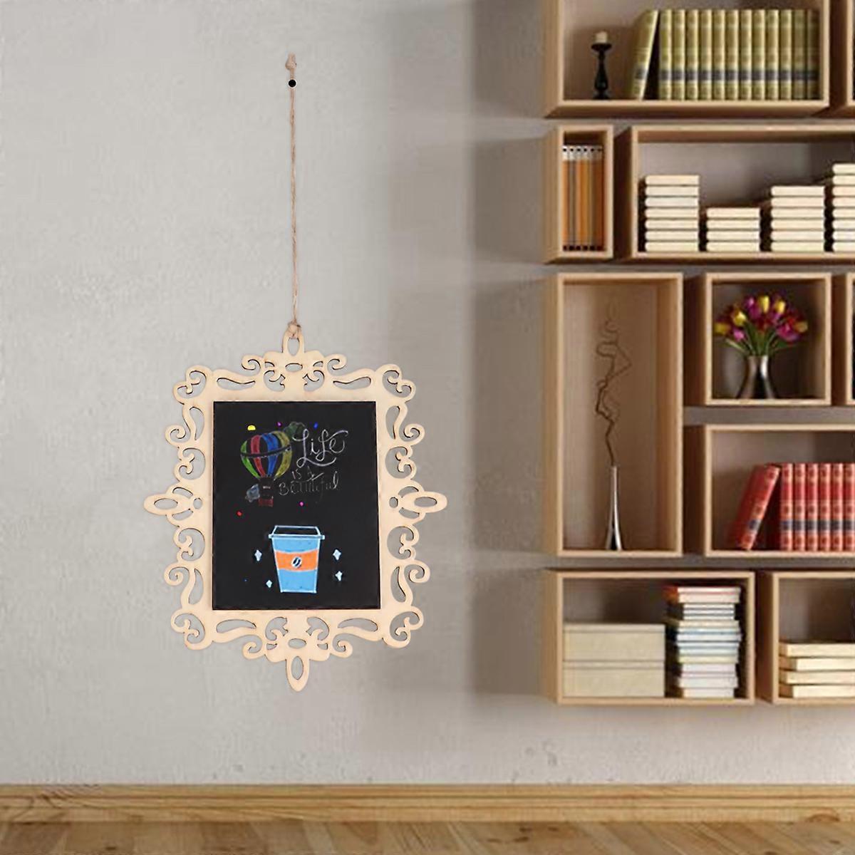 Rectangular Wooden Hanging Blackboard for Message Writing 5Pcs