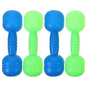 4Pcs Kids Plastic Hand Dumbbells Kids Dumbbell Toy Home Exercise Barbell Weight Lifting Set Children Exercise Fitness Sport Toy