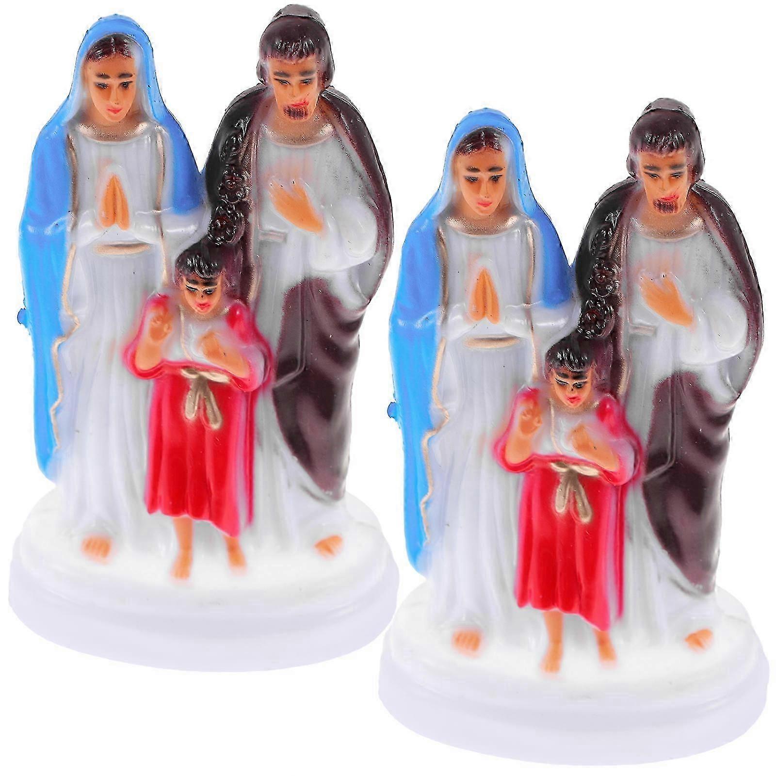 Plastic Desktop Luminous Statue for Decorative Use 2Pcs