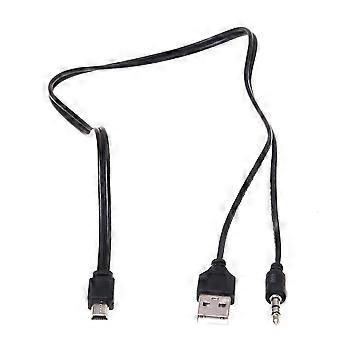 Cavo audio per altoparlante portatile USB 2.0 da 3,5 mm maschio mini USB a 5 pin J2