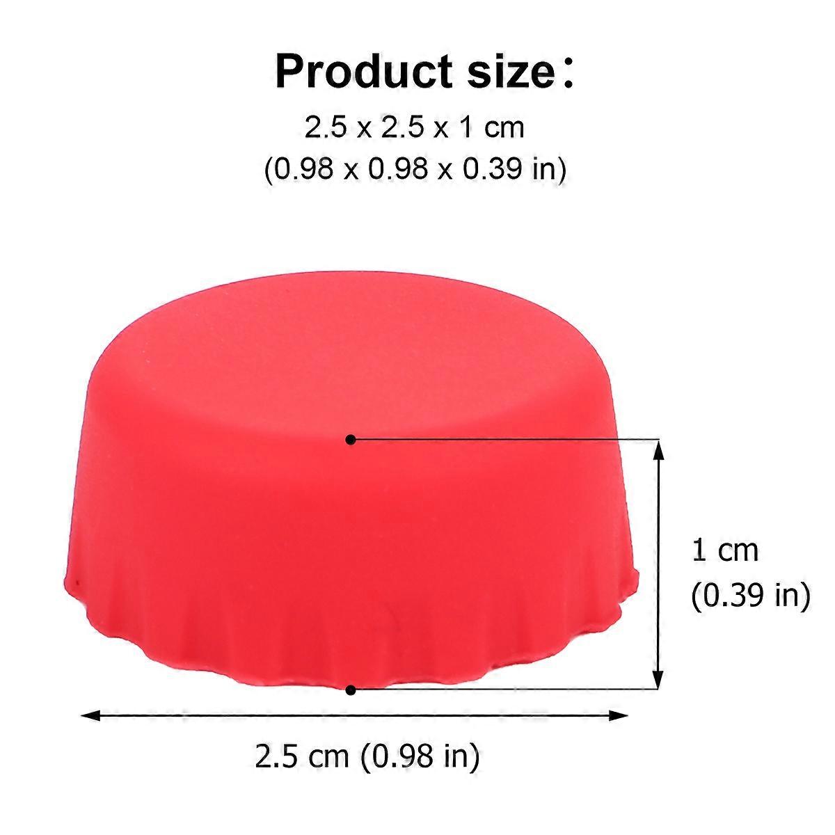 Silicone Beer Cap for Sealing 6Pcs Red Caps
