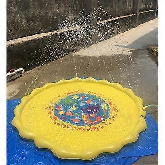 Yellow Inflatable Sprinkle Mat for Kids Play Mat Outdoor Toy