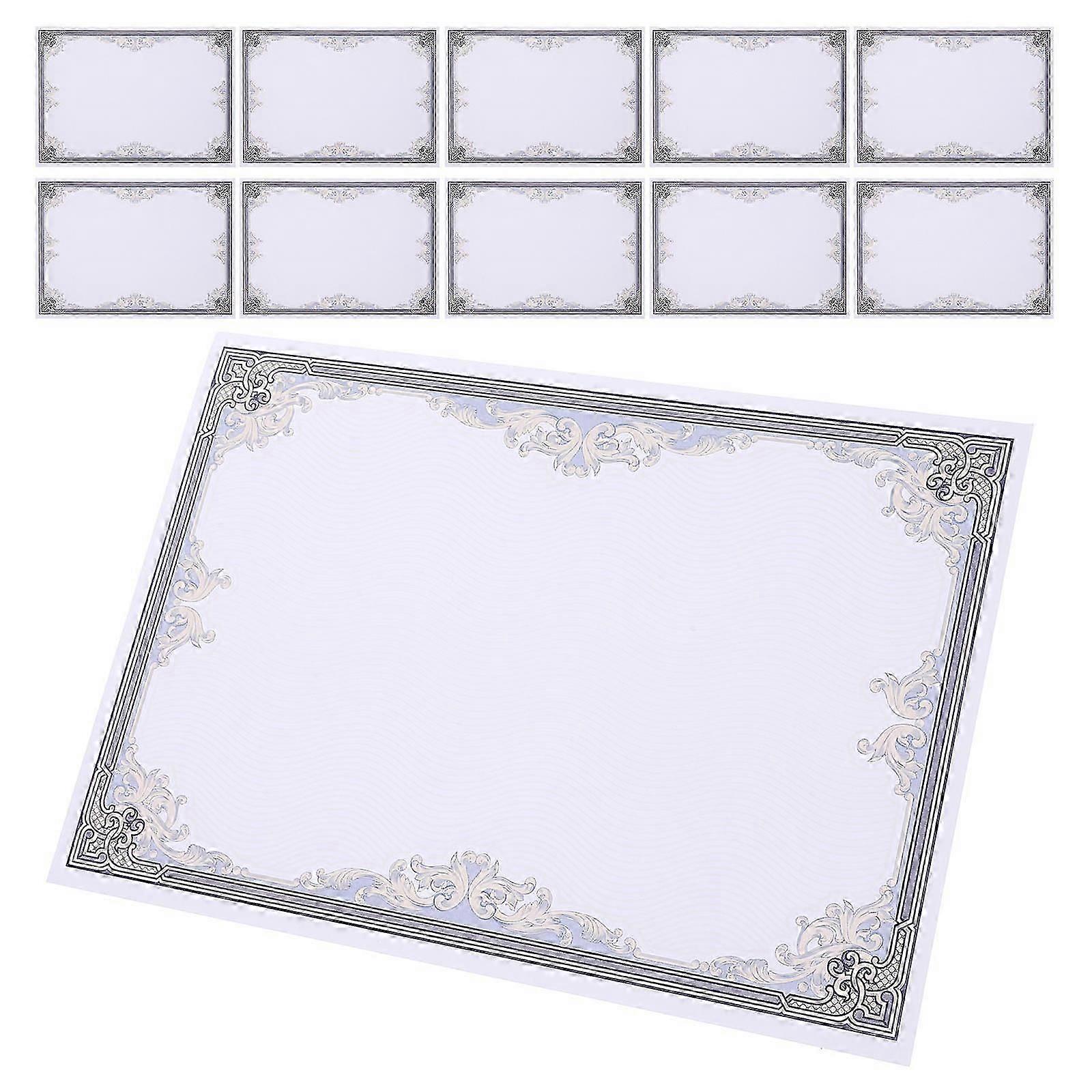 Blank Printable Certificate Paper Sheets, 200 Sheets, Blue