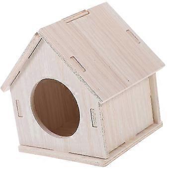 2026 Good!! Wooden Small Animal Hideout Hamster House, Comfortable Quiet Warm Durable Pet Shelter for Guinea Pig Dwarf Hamster Gerbil Mice, 5pcs