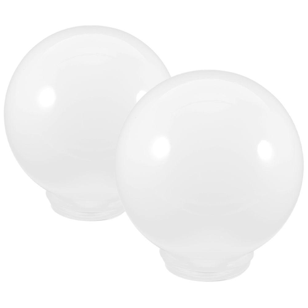 2pcs Lamp Post Globes Replacement Round Spherical Acrylic Lamp Post Cover