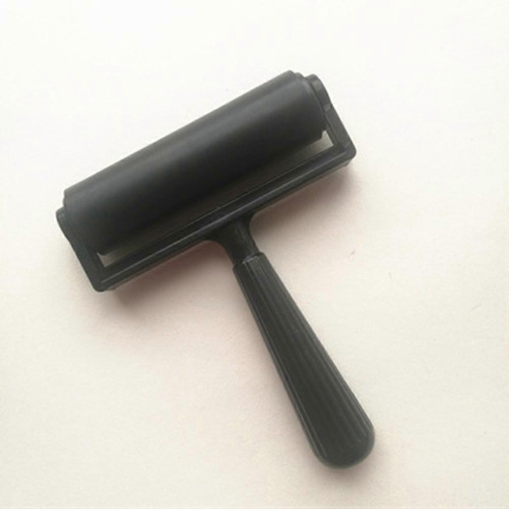 10cm Printmaking Rubber Roller Craft Tools (Black)
