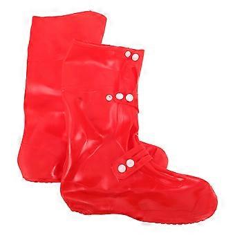 1 Pair Desert Sandproof Shoes Cover - Outdoor Waterproof Gaiters for Hiking Boots - Non Slip Adjustable Boot Covers for Camping Size 38-39 Red