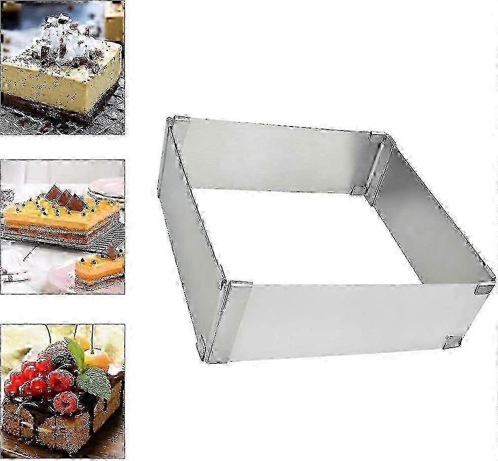 Adjustable Rectangular Mousse Cake Mold Extendable Baking Frame for European Market PL