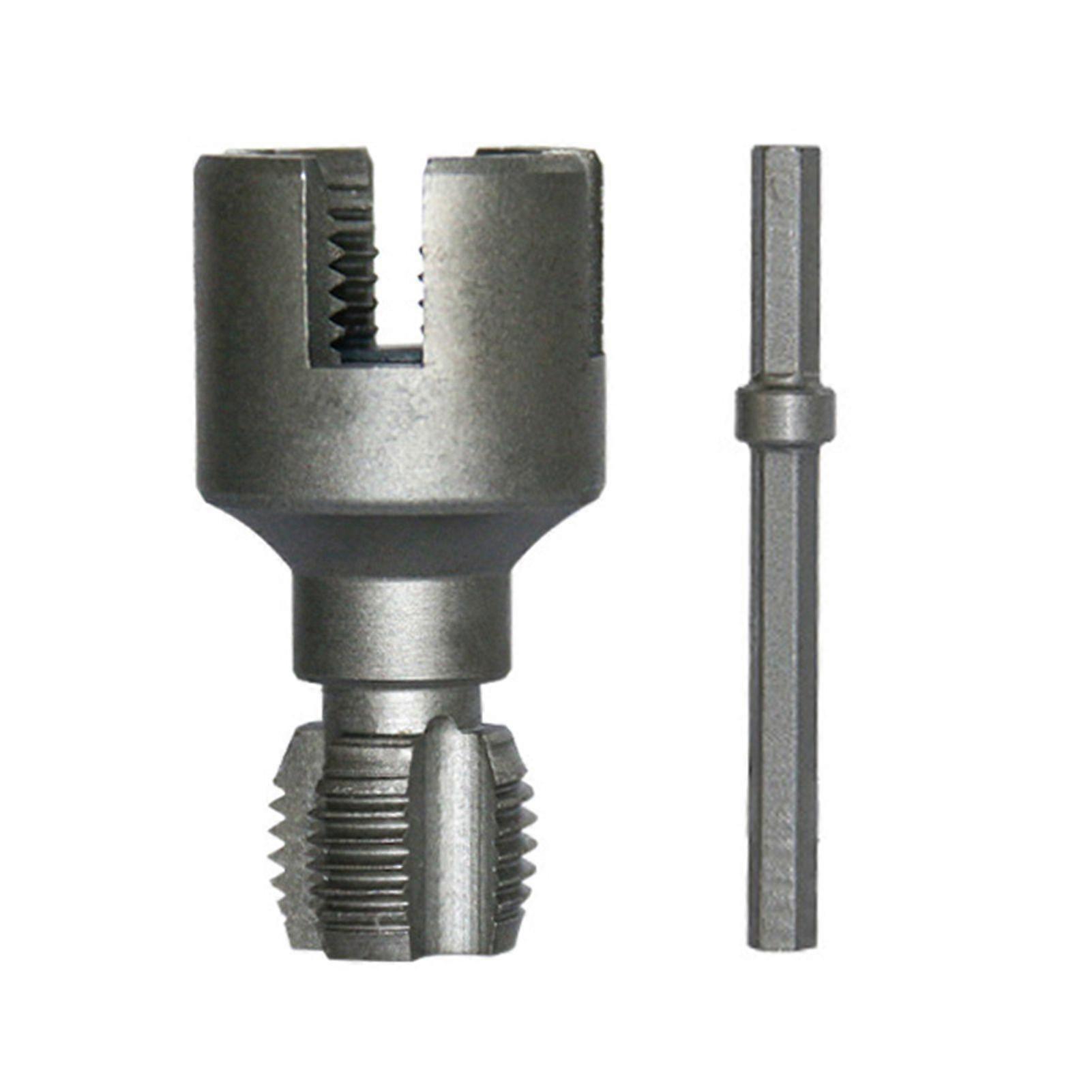 Pipe Threader Kit Electric Drill Compatible PVC Pipe Threading Tool Set 1/2'' 3/4'' Internal External Rethreading Maker