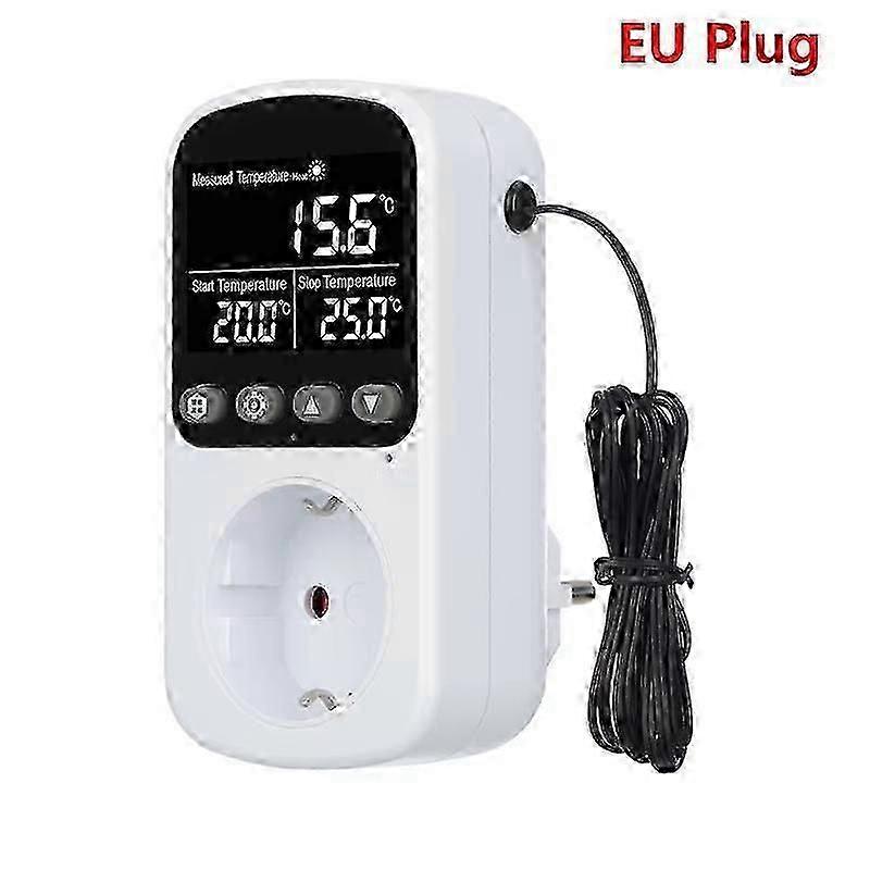 Digital Temperature Controller EU Timer Socket Home Smart Thermostatic Switch with Sensors Time Control Heating Cooling