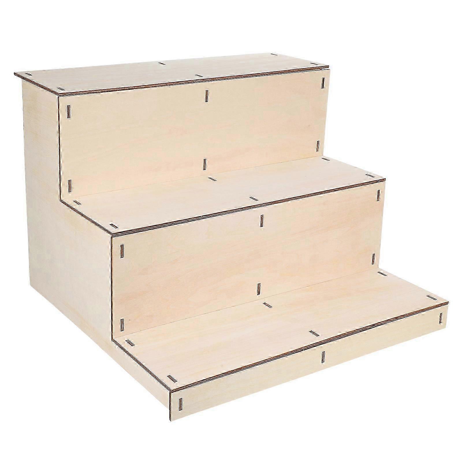 Multi-Layer DIY Wooden Display Stand for Storage & Display
