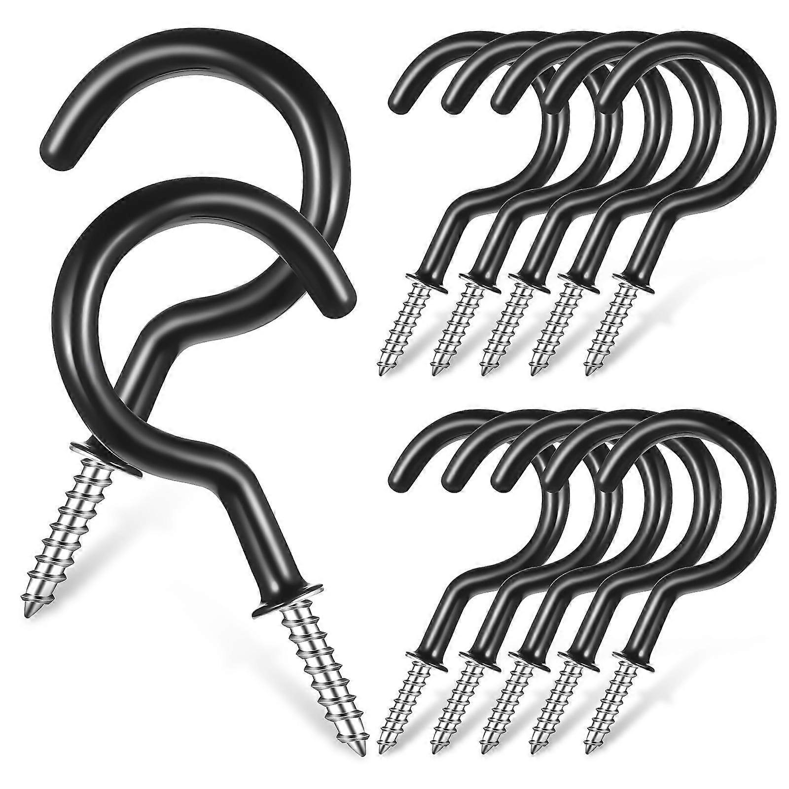 12Pcs Ceiling Hooks Screw-in Ceiling Hooks Plant Hooks Cup Hooks Kitchen Hooks